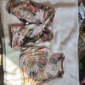 Old Navy Floral Athletic Shorts Set